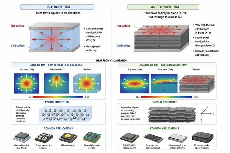 isotropic and anisotropic thermal interface materials